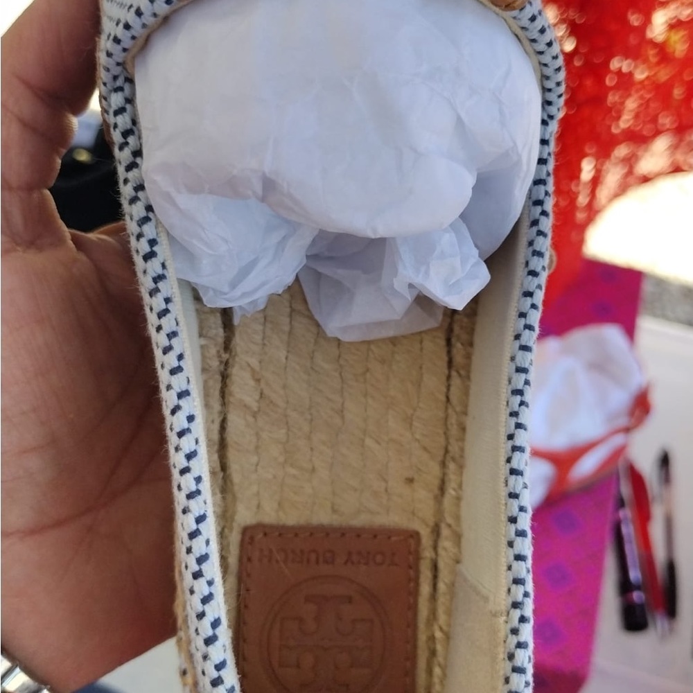 Lonnie Flat Espadrille in Navy Denim & Royal Tan